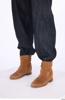 Hanane baggy high-waisted jeans calf dressed suede ankle boots 0002.jpg